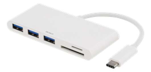 Deltaco USB-hubb 3.1 USB-C