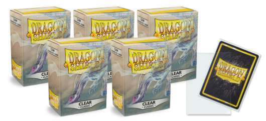 Dragon Shield Standard Sleeves Clear 63x88 (100 in box) - 5-pack