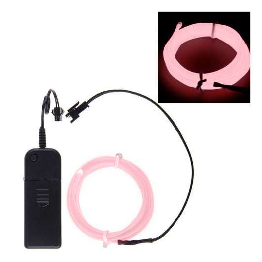 El Wire Batteridriven LED Slinga - Rosa