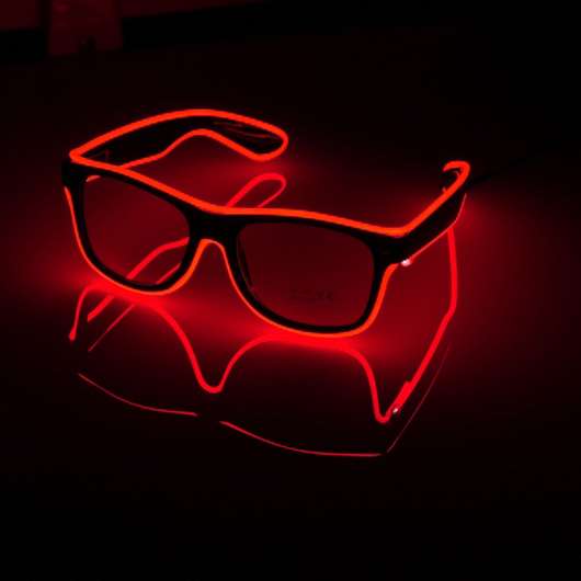 El Wire LED Glasögon - Röd