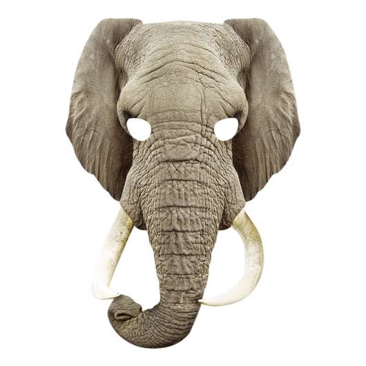 Elefant Pappmask