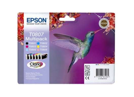 Epson T0807 Bläckpatron 6-pack
