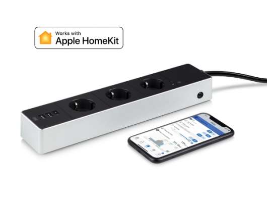 Eve Energy Strip - 3x Grenuttag med Strömförbrukning fungerar med Apple HomeKit
