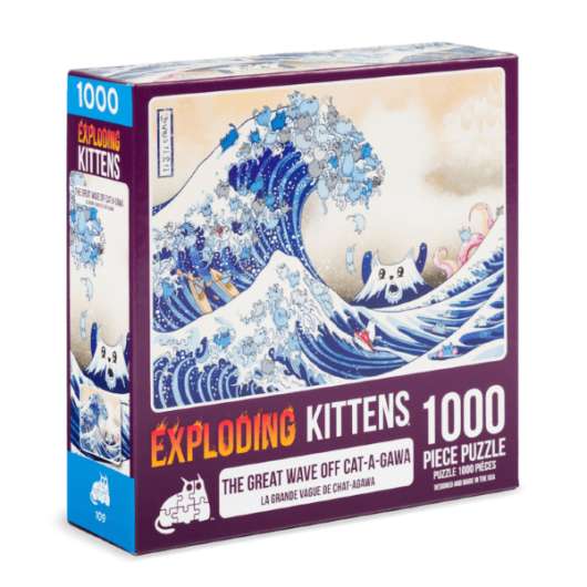 Exploding Kittens Puzzle Great Wave of Catagawa (1000)