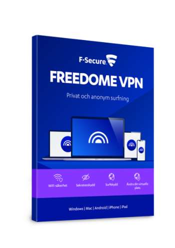 F-Secure FREEDOME VPN - 1 år / 5 enheter