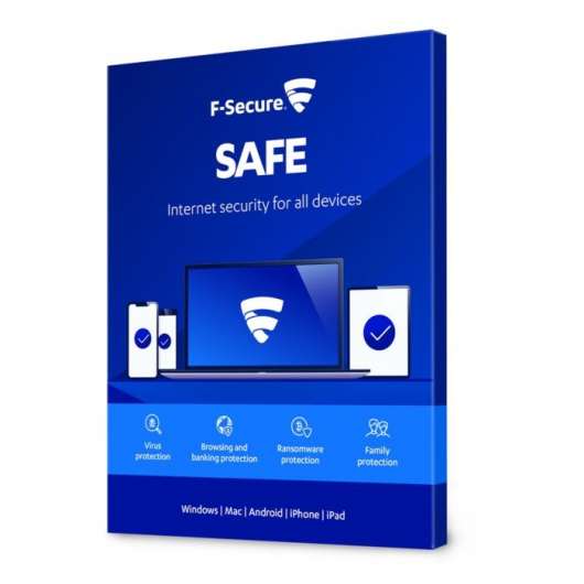 F-secure Safe Antivirus och surfskydd 1 år 1 enhet