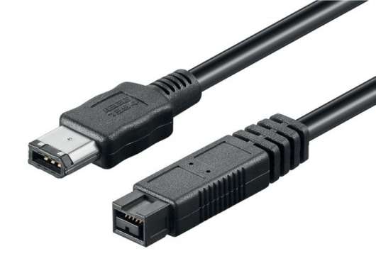 Firewire-kabel 9-pin till 6-pin 1,8 m