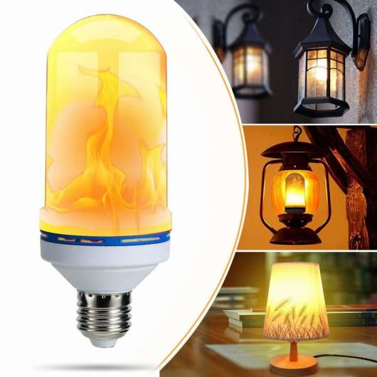 Flammande LED-lampa - E14-sockel