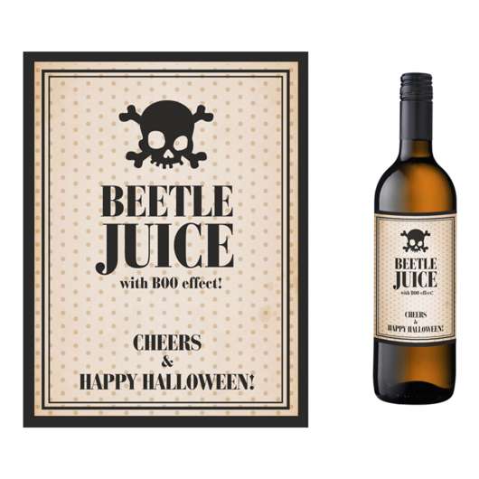 Flasketiketter Beetle Juice - 10-pack