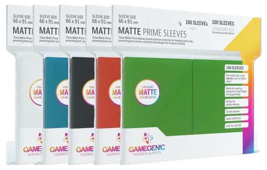 Gamegenic Matte Prime Sleeves WUBRG-colors (5x100 st)