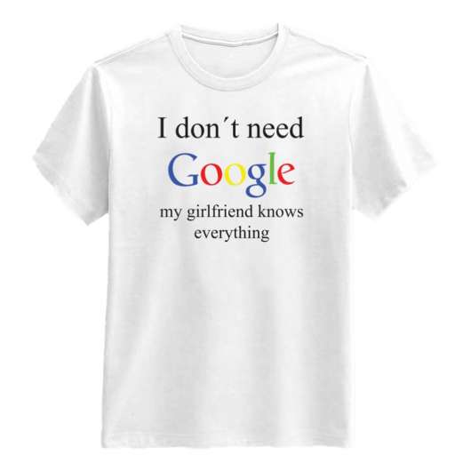 Girlfriend Google T-shirt - X-Large