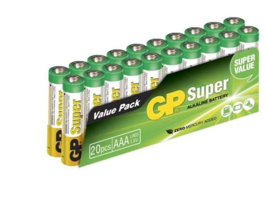 GP Batteri 24A-S20 LR03 Super Alkaline 20-Pack (AAA)