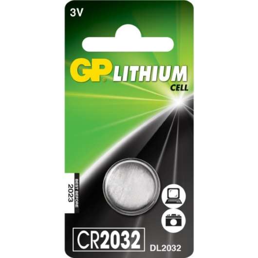 GP Knappcellsbatteri CR 2032-C1 Lithium (3V)