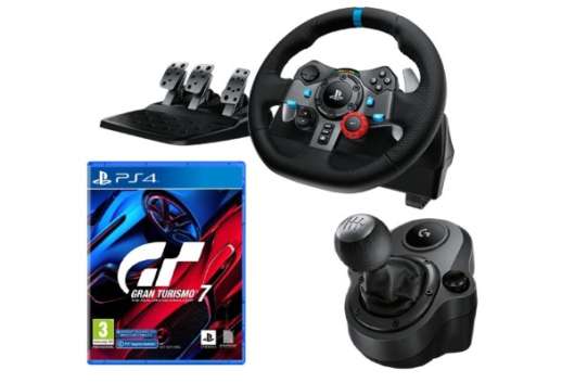 Gran Turismo 7 (PS4) + Logitech G29 Racing Wheel + G Driving Force Shifter