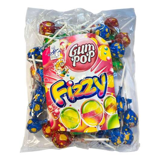 Gum Pop Fizzy Klubbor - 48-pack
