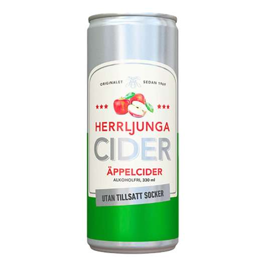 Herrljunga Äppelcider Utan Tillsatt Socker Alkoholfri - 1 st