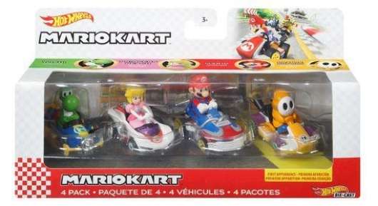 Hot Wheels Mario Kart: 4 Pack Vehicles