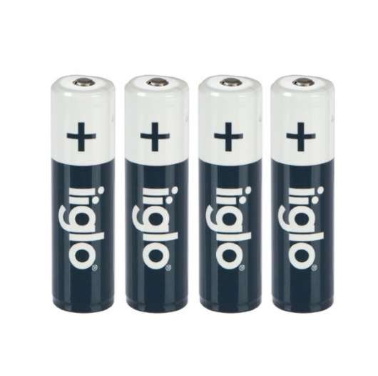 iiglo 18650 Li-ion Uppladdningsbart batteri 4-pack