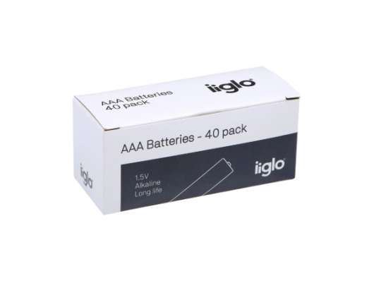 iiglo Batteri LR03-4S Alkaline 40-Pack (AAA)