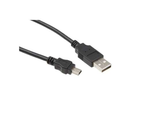 iiglo USB 2.0 Typ A till mini-USB Kabel 2m - Svart