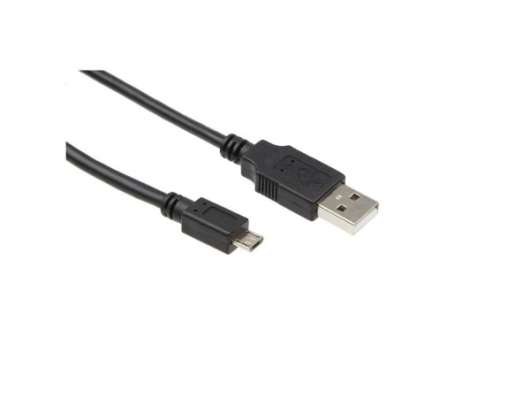 iiglo USB-A till USB Micro-B 2.0 kabel 3m - Svart