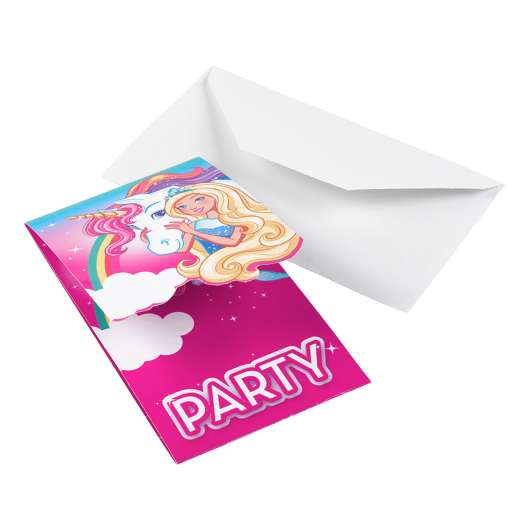 Inbjudningskort Barbie Dreamtopia - 8-pack