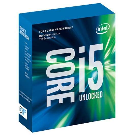 Intel Core i5-7600K - 4 trådar / 3.8GHz (Turbo 4,2GHz) MB / Socket 1151