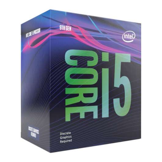 Intel Core i5-9500F - 6 kärnor / 6 trådar / 3.0 GHz (4.4 GHz Turbo) / 9MB / Socket 1151 / Utan IGP
