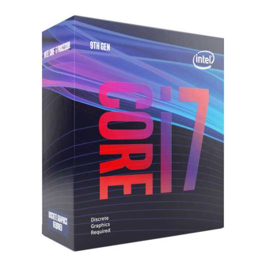 Intel Core i7-9700F - 8 kärnor / 8 trådar / 3.0 GHz (4.7 GHz Turbo) / 12MB / Socket 1151 / Utan IGP