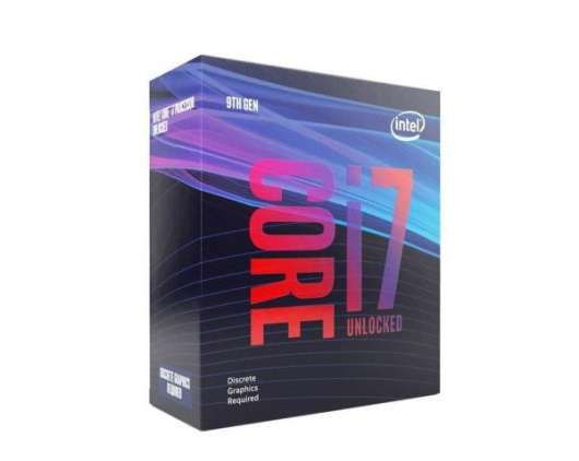 Intel Core i7-9700KF - 8 kärnor / 8 trådar / 3.6 GHz (4.9GHz Turbo) / 12MB / Socket 1151 / Utan IGP