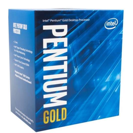 Intel Pentium Gold - G-6400 - 2 kärnor / 4 trådar / 4 GHz / 4MB / Socket 1200