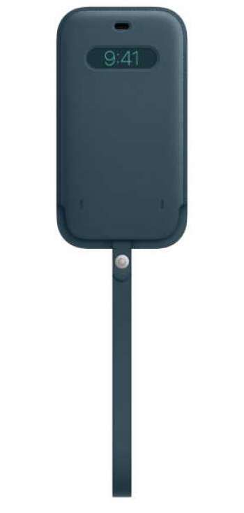 iPhone 12 Pro Max Läder Sleeve med MagSafe - Baltic Blue