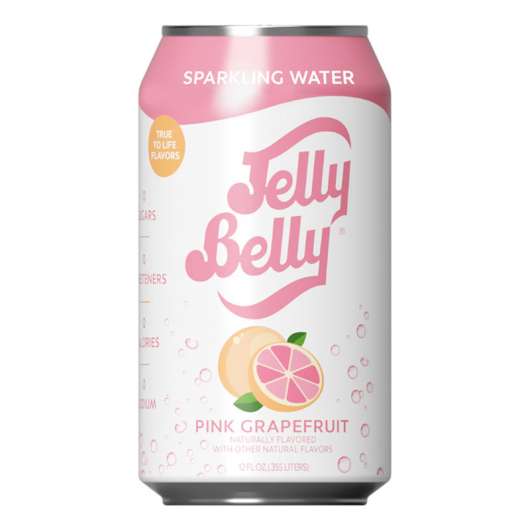 Jelly Belly Pink Grapefruit Sparkling Water - 24-pack
