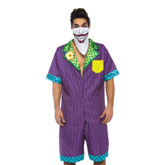 Joker Jumpsuit Deluxe Maskeraddräkt - Medium/Large