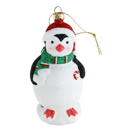 Julhänge Pingvin med Tomteluva - 1-pack