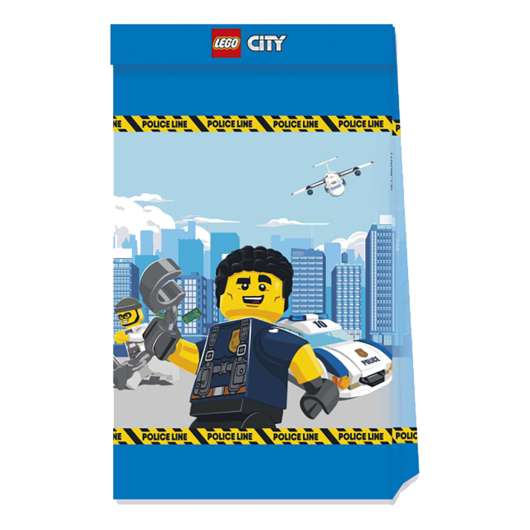Kalaspåsar Lego City Blå - 4-pack