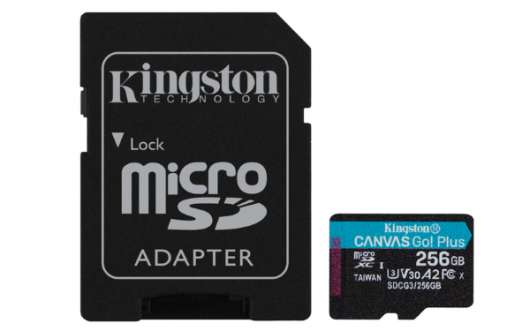 Kingston microSDXC Canvas Go Plus - 256GB / Class10 / UHS-1 / 170MB/s