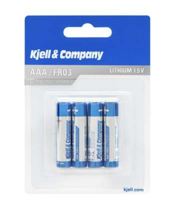 Kjell & Company AAA-litiumbatterier 4-pack