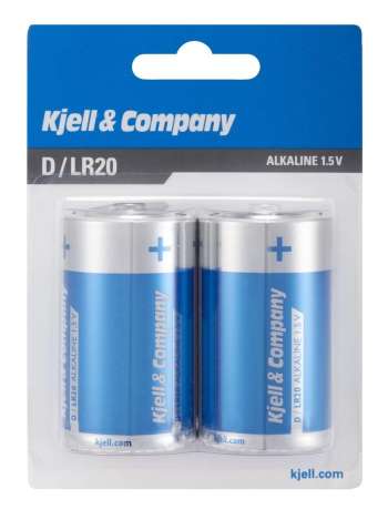 Kjell & Company D-batterier 2-pack
