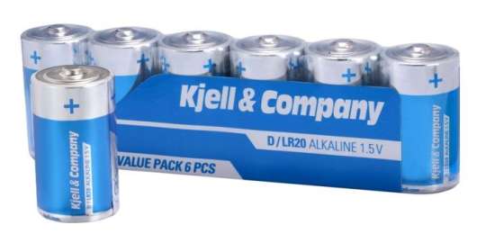 Kjell & Company D-batterier (LR20) 6-pack