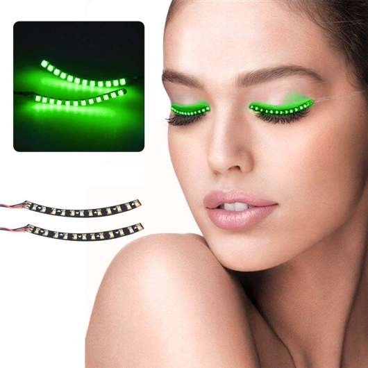 LED Ögonfransar - Grön