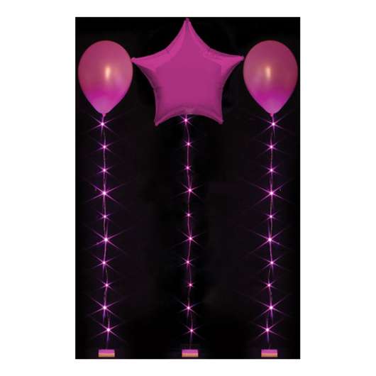 LED-slinga för Ballonger - Rosa 1.0 m