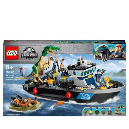 LEGO Jurassic World Båtflykt med Baryonyx 76942