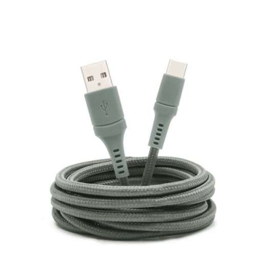 Linocell Colors USB-C-kabel 1,5 m Gröngrå