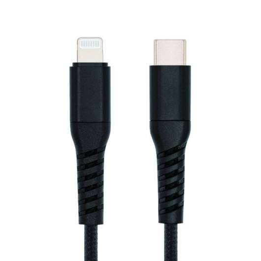 Linocell Premium Kevlar USB-C- till Lightning-kabel Svart 0,5 m