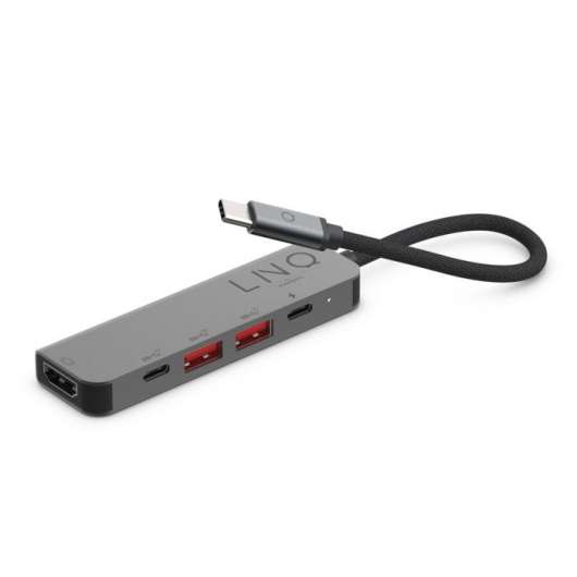Linq 5in1 Pro Multiadapter för USB-C 5 anslutningar