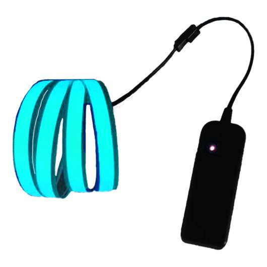 Ljudaktiverad Neon LED-Slinga - Transparent Blå