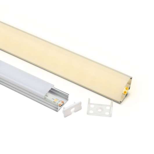 Luxorparts Aluminiumprofil utanpåliggande för LED-lister