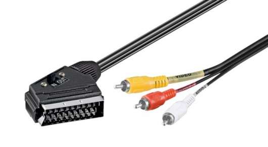 Luxorparts Scart till 3x RCA med switch 1