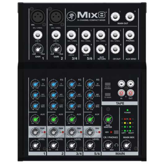 Mackie Mix8 - 8-channel Compact Mixer